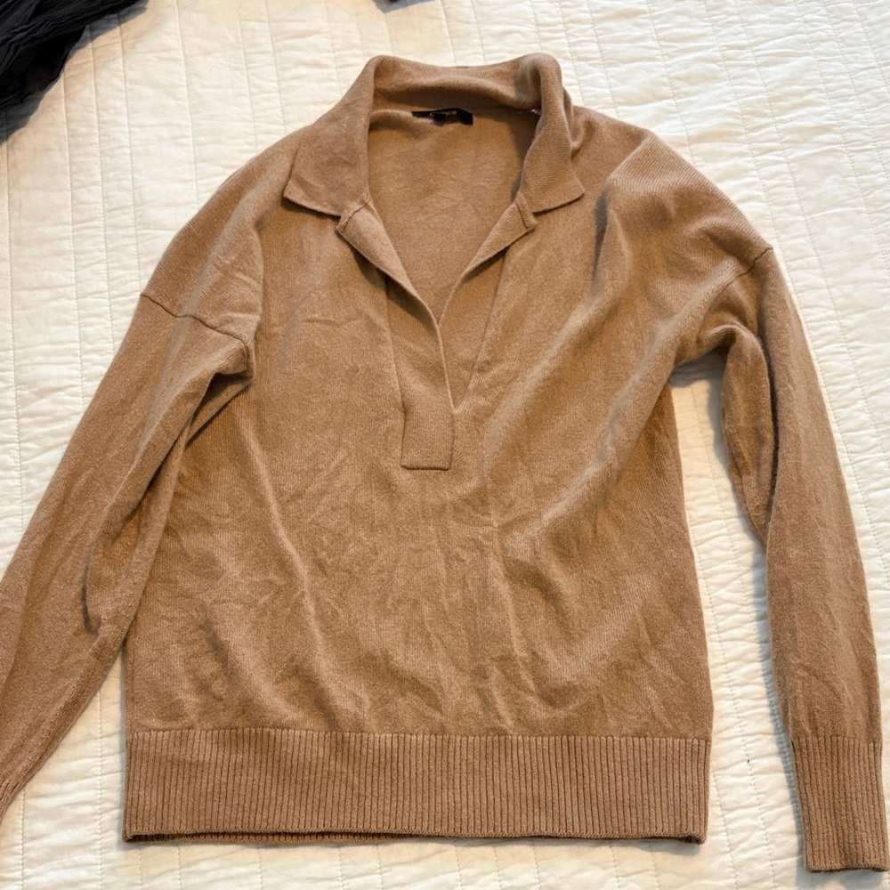 Quince 100% Cashmere Collared Sweater
